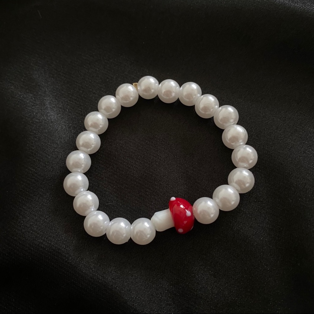 handmade mushroom bracelet